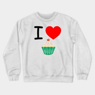 I Heart Cupcakes Crewneck Sweatshirt